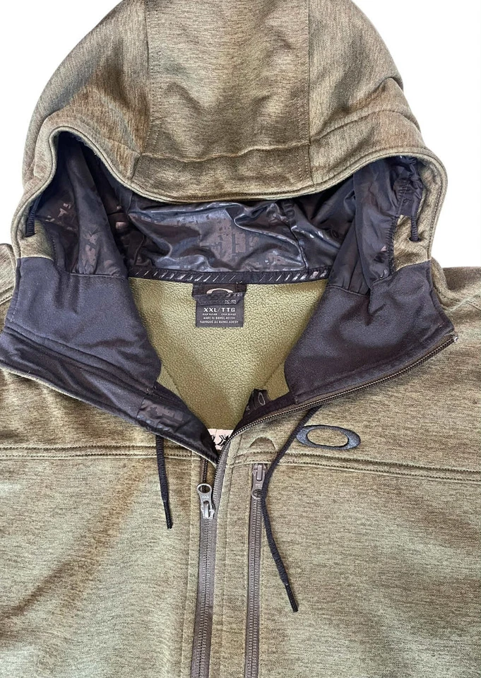 Oakley Slanty DWR Hoodie Men XXL Green Full Zip Durable - Image 4 of 4