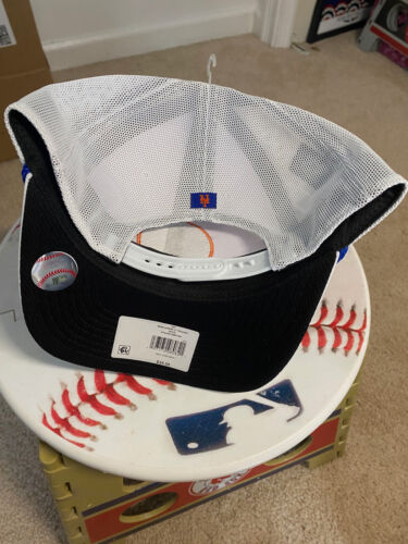 Mütze Kappe New York Mets Fairway Trucker weiß verstellbar Netz Druckknopflasche Golf Vater NY - Bild 4 von 5