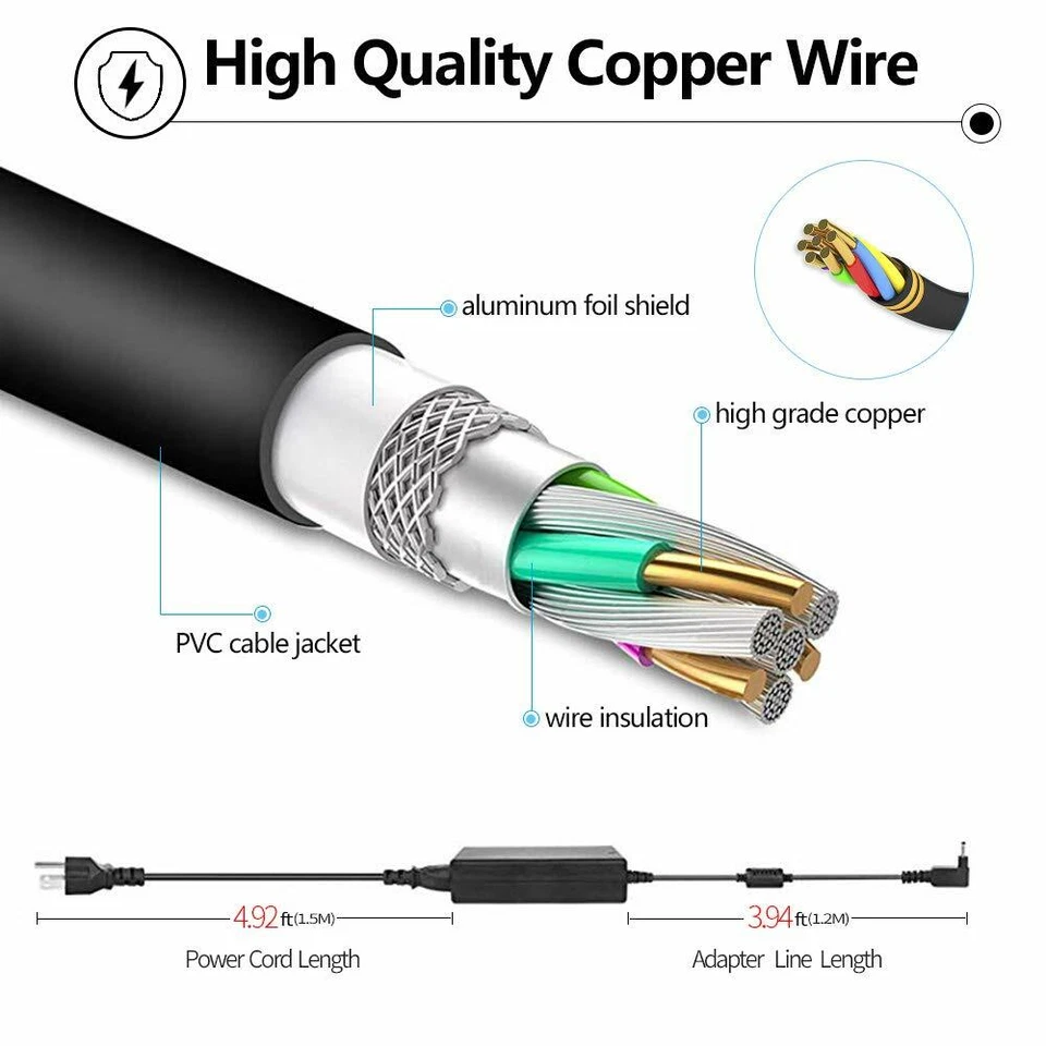 Netzteil Ladegerät für HP Compaq 6730b 6730s 6735b 6735s Netzteil 19V 4,74A - Bild 3 von 4