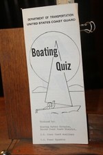 Vintage 1978 Brochure Boating Quiz Coast Guard