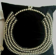 Black Peal Decorative Throw Toss Pillow