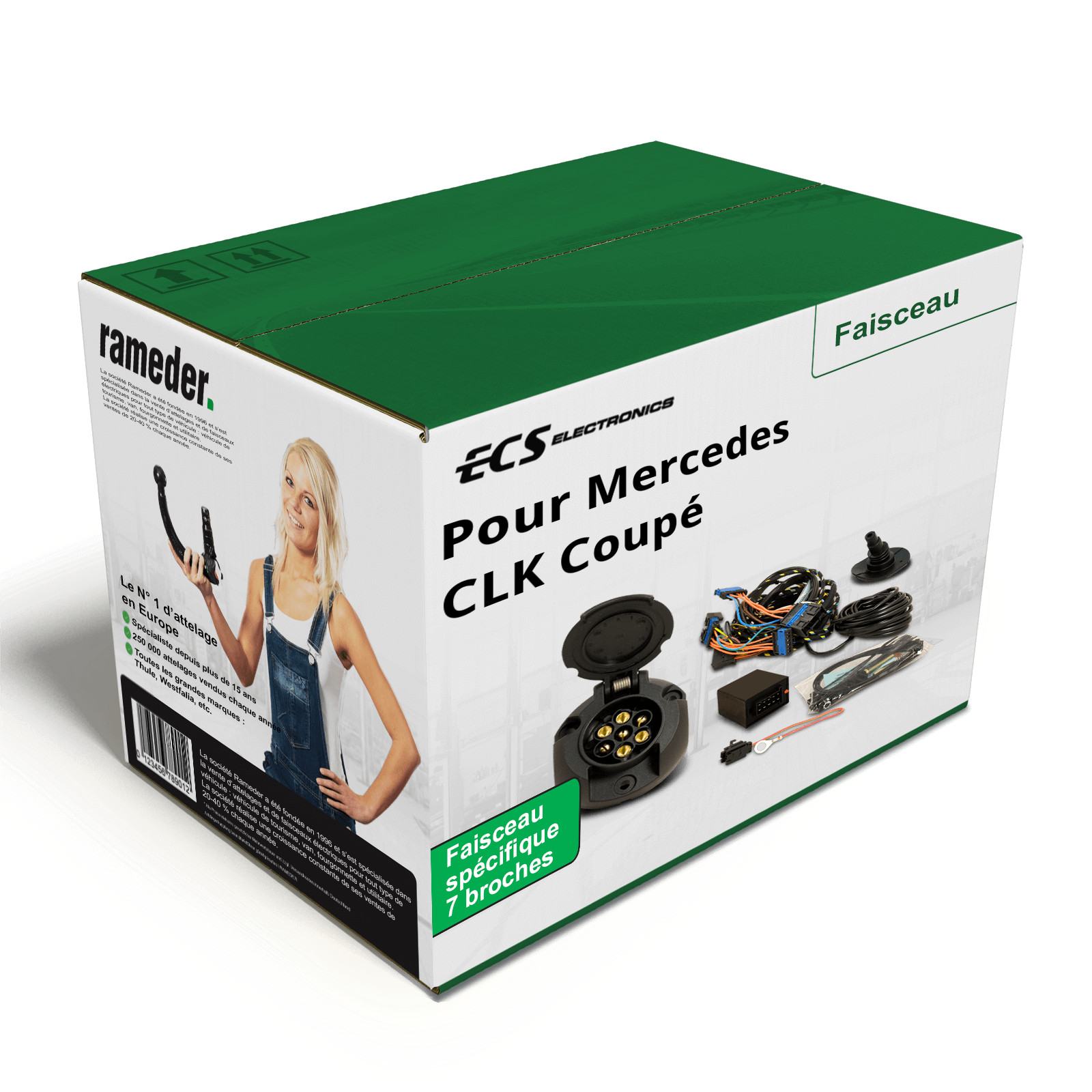 Faisceau remorquage 7 broches Mercedes CLK Coupé pour porte-vélo
