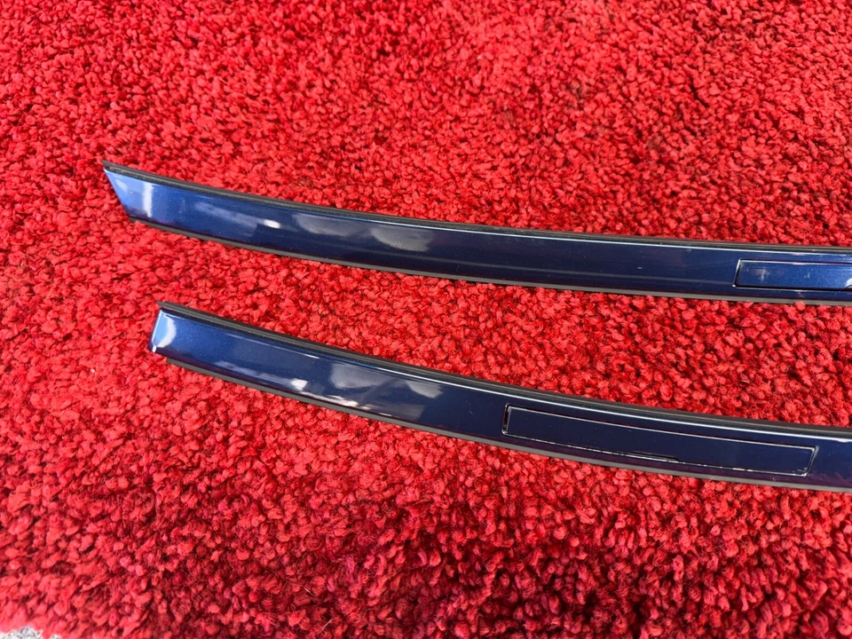 Juego de molduras de riel de techo BMW 08-13 E82 azul marino profundo metálico A76 OEM 89k Foto 2 de 4