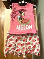Disney Minnie Mouse  2 Piece Shorts and T-Shirt Outfit  Girls 4T