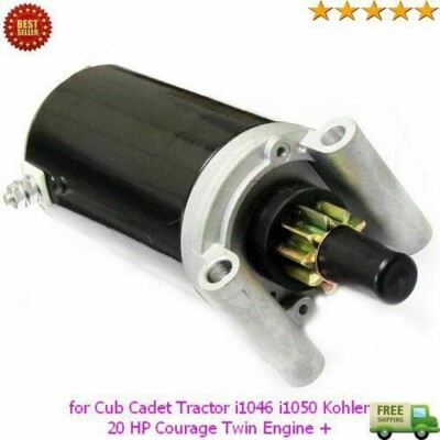 New Starter for Cub Cadet Tractor i1046 i1050 Kohler 20 HP Courage Twin Engine +