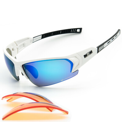 Daisan Radbrille Fahrradbrille große breite Herren Sportbrille Wechselscheiben
