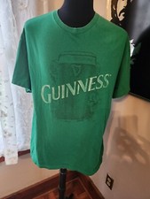 Guinness T Shirt Men's XL Short Sleeve Green Crew Neck Casual 100 Cotton
