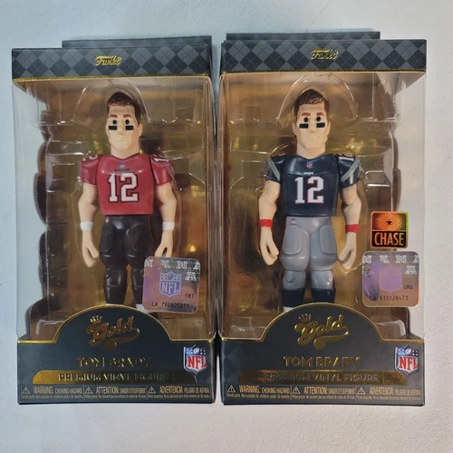 Tom Brady (New England Patriots) Funko Gold 5" NFL CHASE RARE Premium Vinyl 2pak