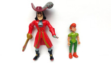 JOUET  FIGURINE LOT PETER PAN CAPITAINE CROCHET DESSIN ANIME PVC
