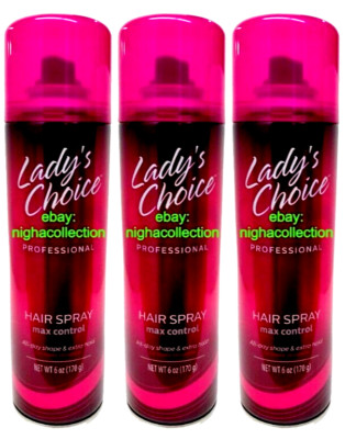 (3) Lady's Choice Professional Hair Spray Max Control All-Day Shape & Extra Hold