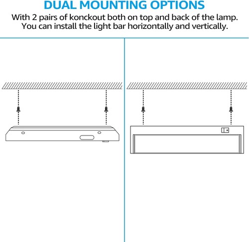 Under Cabinet Lights LED Swivel 14 Inch, Rotatable Lens, 3000K Warm White - Picture 6 of 7