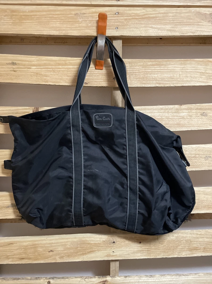 Pierre cardin canvas overnight bag deals black