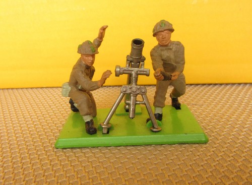 BRITAINS LTD DEETAIL MORTAR TEAM WITH MOVING MECHANISM ON MORTAR - Picture 1 of 6