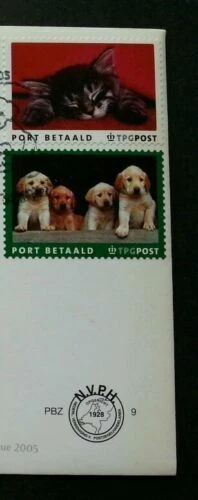 [SJ] Holland Pet Port Betaald 2005 Netherlands Duck Horse Cat Dog (FDC *see scan - Image 2 of 4