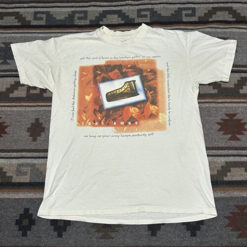 Vintage Tori Amos 1996 Tour Single Stitch T-shirt Rozmiar XL 90s Rzadki USA - Zdjęcie 1 z 12