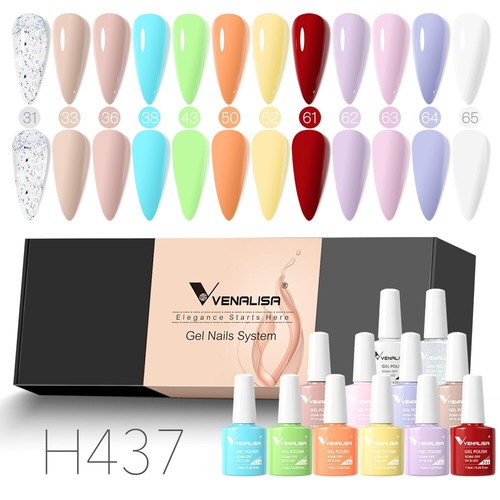 7.5ml 6/12Pcs/Set Gel Nail Polish Set Kit UV LED Nail Art Gel Jelly Varnish Gel - Picture 8 of 56