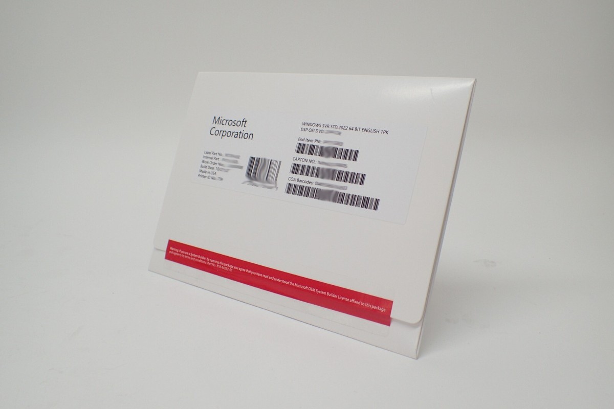 Microsoft Windows Server 2022 Standard DVD Kit 24 Core + PRODUCT