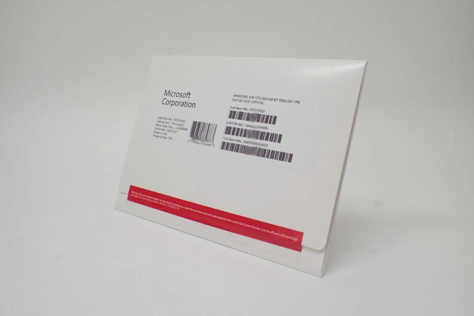 Microsoft Windows Server 2022 Standard DVD Kit 24 Core + PRODUKTLIZENZ 1PK