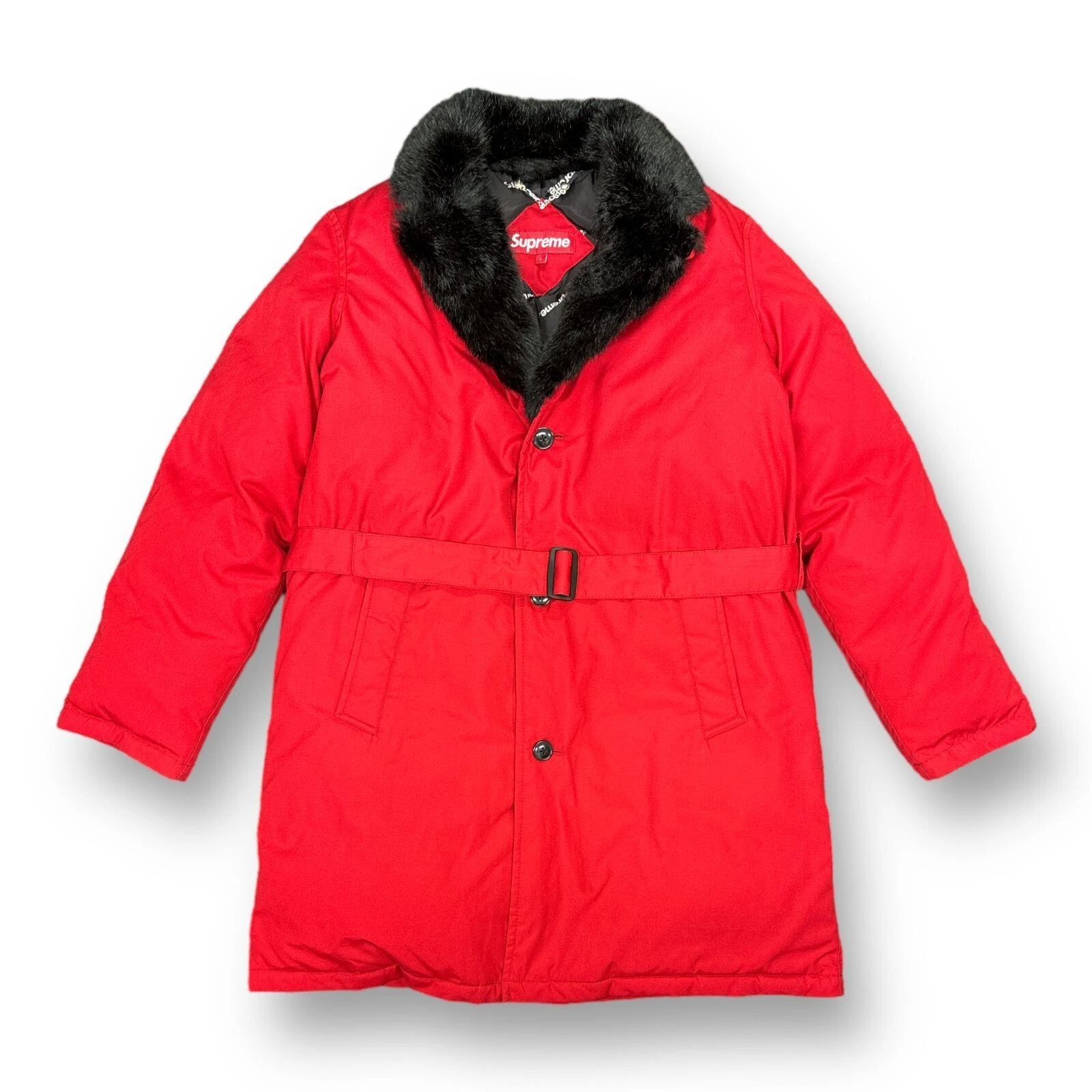 Trench coat Supreme 14AW Down Coat Supreme couleur rouge taille L pour hommes D'OCCASION