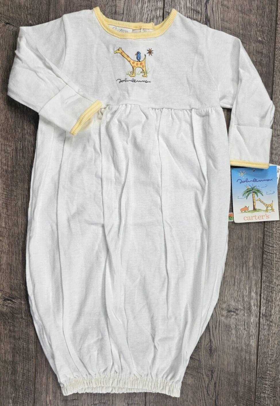 Baby Girl Boy Clothes New Vintage Carter's 0-3 Month John Lennon Sleep Gown