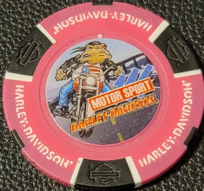 MOTO SPORT HD ~ PUERTO RICO (Neon Pink/Blk Full Color) International Harley Chip