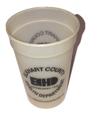 Elkhart, Indiana Health Depatment Promo “Established 1949” Plastic Cup 