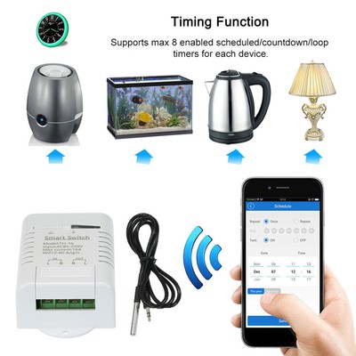 16A Tuya Wlan Smart Life Kabellos Schalter Temperatur Modul Sensor APP Steuerung