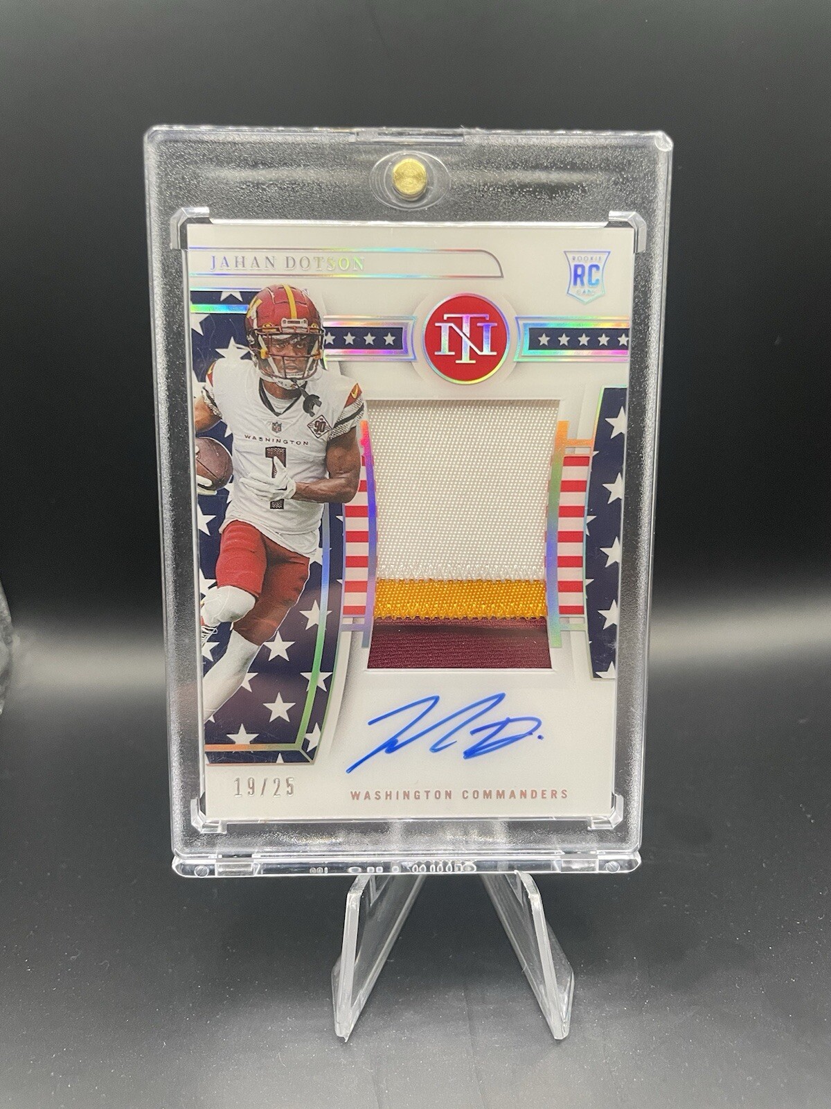2022 National Treasures - Stars & Stripes RPA Jahan Dotson 19/25 #168