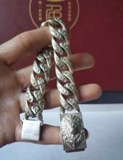 Men's 925 Silver Plated Bracelet. Length 8.6 inches Men Bracelet Boys Gifts