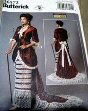  NEW VICTORIAN WALKING DRESS Butterick Sewing Pattern 14-16-18-20-22 UNCUT