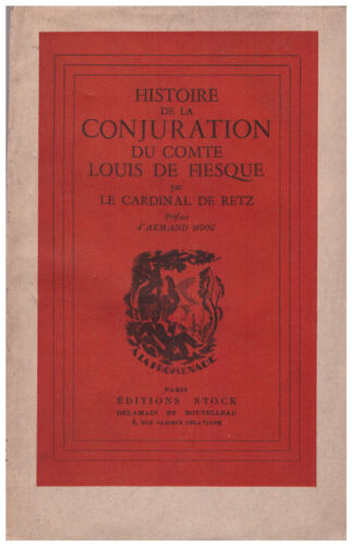 RETZ Cardinal de - HISTOIRE DE LA CONJURATION DU COMTE LOUIS DE FIESQUE - 1949 - Photo 1/1