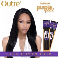 PURPLE PACK YAKI - OUTRE PREMIUM 100 HUMAN HAIR WEAVE 20 INCH 1-1B-2-4