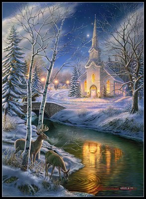 Creek Chapel - DIY Chart Counted Cross Stitch Patterns Needlework Embroidery DMC