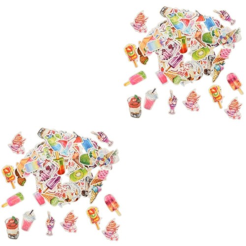 2 Count Eisaufkleber Food -Label -Aufkleber Sammelalbum Handwerk - 第 3/12 張圖片