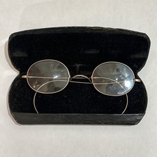 American Optical Antique Eyeglass Frames Oval Wire Solid 10K Gold Spectacles
