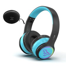 IFECCO Wireless Kids Boys Headphones with Microphone,Cute Light Up Dinosaur C...