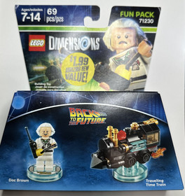 LEGO Dimensions Back to the Future Doc Brown Train Fun Pack 71230 Retired - New