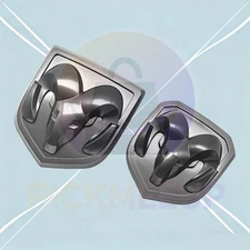 For Ram 1500 2500 3500 Set Of Front & Rear RAMS Head Badges Emblems Matte Black