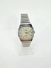 Vintage Timex Automatic 1983 E-Line 34mm Original Silver Not a Reissue Running