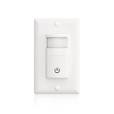 ECOELER Motion Sensor Light Switch, No Neutral Wire, PIR 1 - PACK, White 