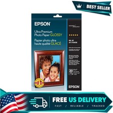 Ultra Photo Paper Glossy 5x7 20 Sheets - Instant-Dry, High Gloss, Inkjet Com...