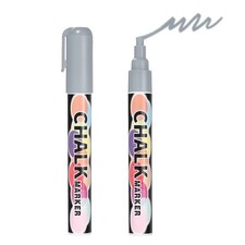Liquid Chalk Markers 6mm, 2 Pcs Chalkboard Markers Erasable Tip, Silver