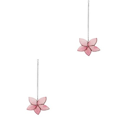 2 Count Blumenwandkunst Blumenschild Wohnzimmer-Wanddekoration Hängende