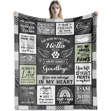 Dog Memorial Gifts for Loss of Dog, Loss of Pet Sympathy Gift Dogs Throw Blan...