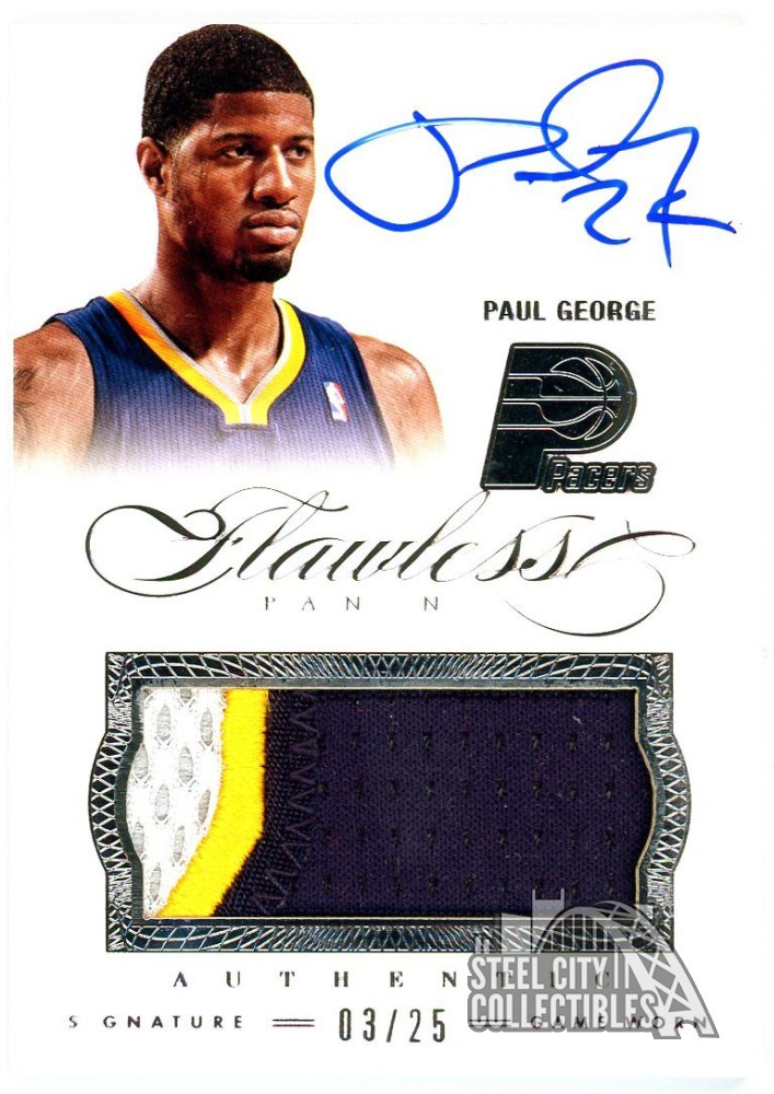2012-13 Panini Flawless - Patches Autographs Paul George #15 /25 