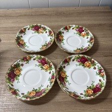Royal Albert Old Country Roses Saucers 5-1/2" Lot of 4