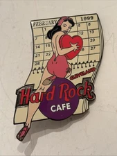 Hard Rock Cafe Pin Cleveland Calendar Girls February 1999 Vickie Pin Pals