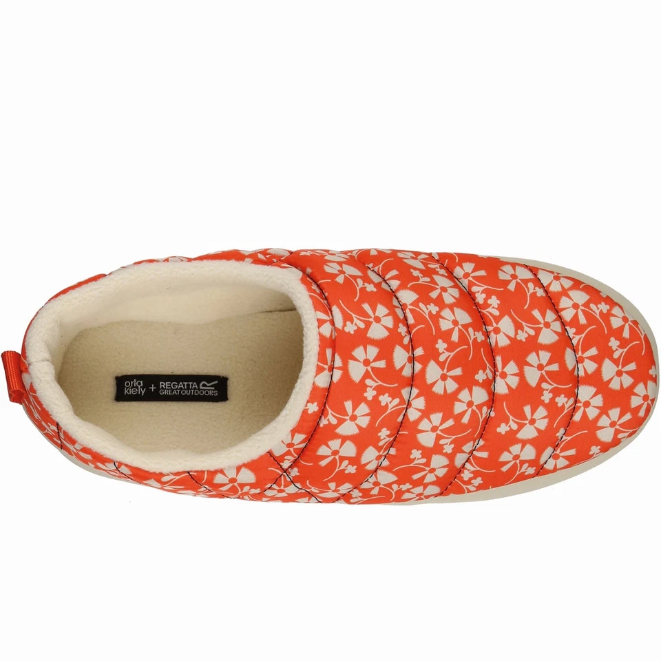 Regatta Mujer Orla Kiely Slip On Cálida Tienda Mula - Perejil Satsuma - 5 EE. UU. Foto 3 de 4