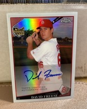 2009 Topps Chrome David Freese Rookie Refractor Auto RC /499 Cardinals