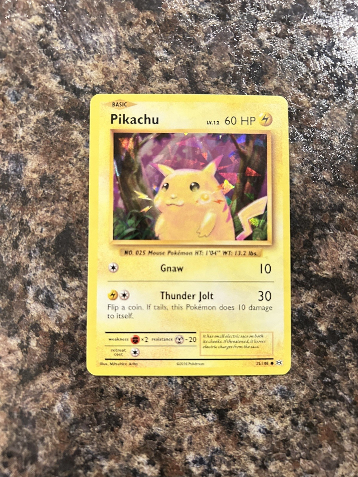 XY - Evolutions #35/108 Pikachu Cracked Ice Common Nm